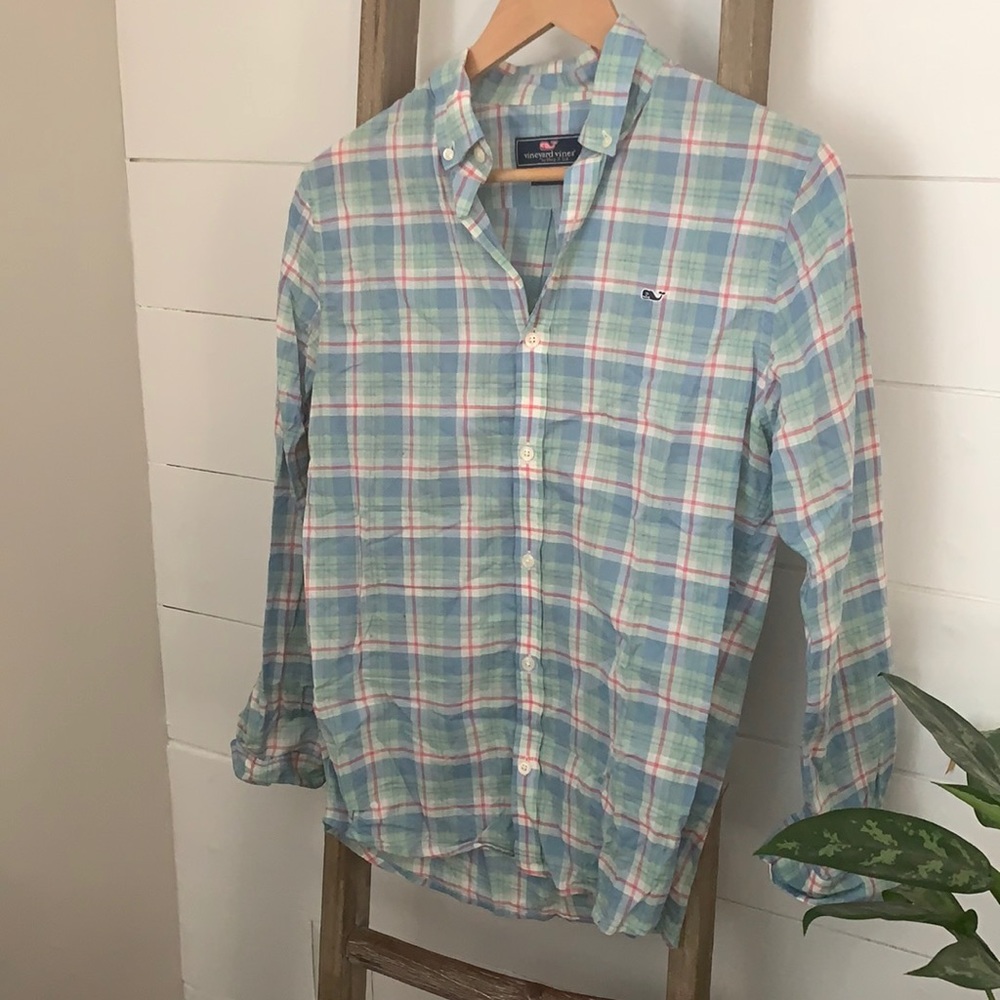 Vineyard Vines Boys Whale Shirt Size L